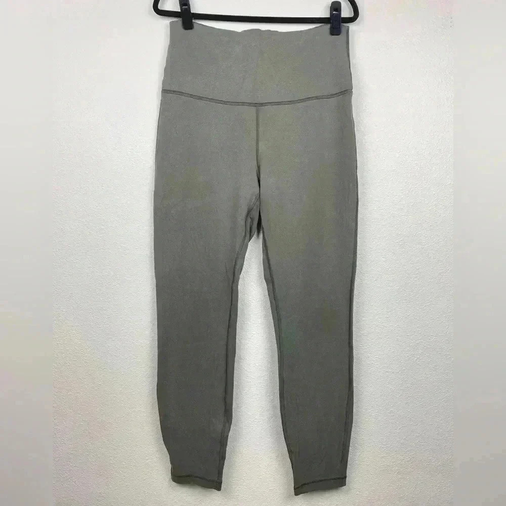 Lululemon Women's 10 Wunder Lounge Super High-Rise Tight 28" Green Soft Pants - Picture 2 of 14